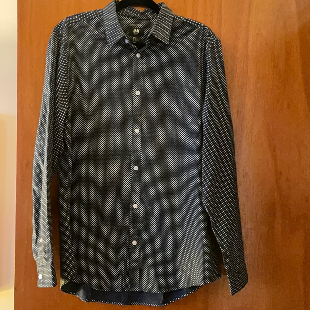 Polka Dot Slim Fit Button Down